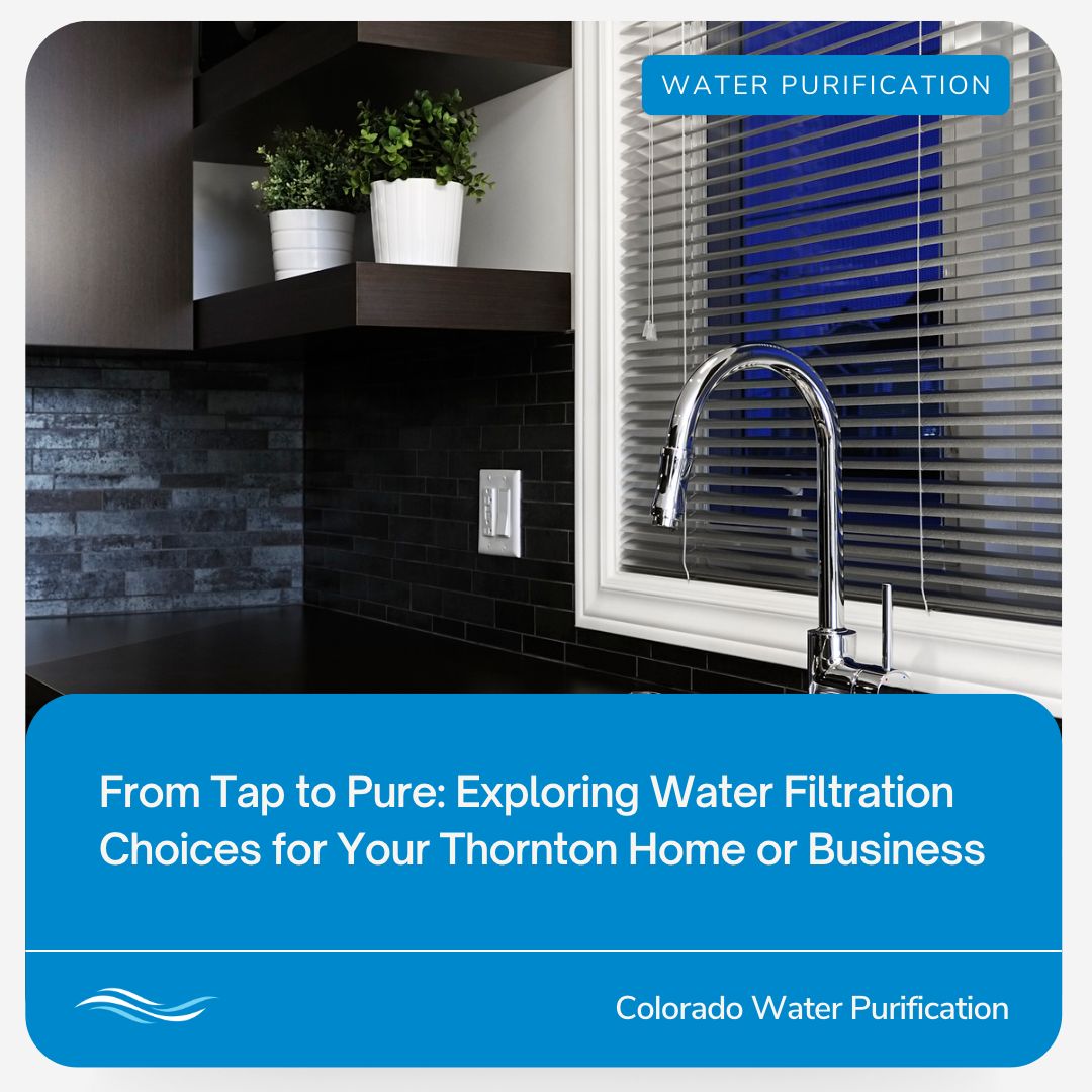 From Tap to Pure: Exploring Water Filtration Choices for Your Thornton Home or Business